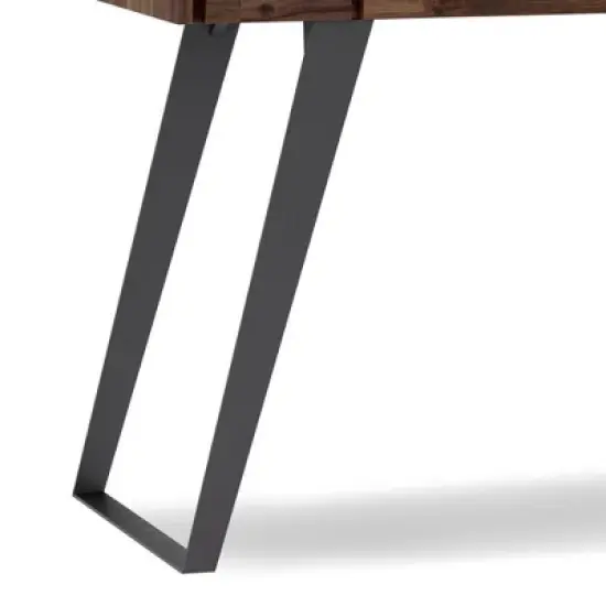 Mitchell Small Desk Distressed Charcoal Brown - WyndenHall image {4}