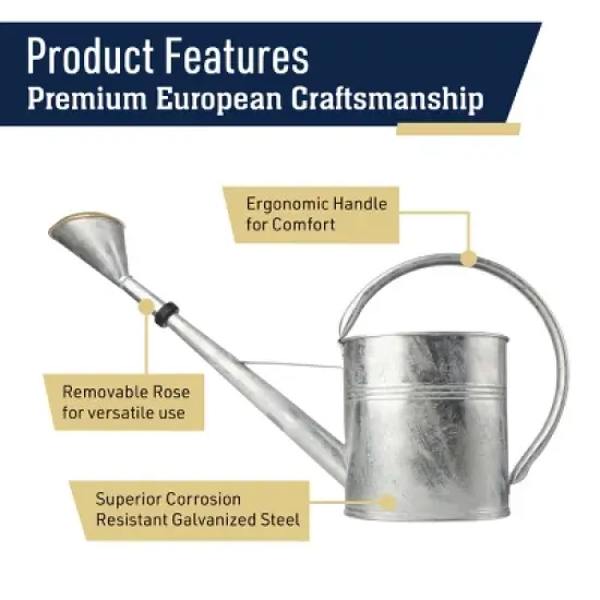 Kings County Tools Galvanized 2 Gal Watering Can image {1}