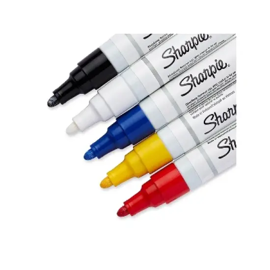 Paint Sharpie Oil Base Medium Point 5/PK AST 34971PP image {2}