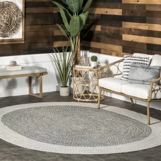 nuLOOM Indoor/Outdoor Braided Oralia Patio Area Rug image {1}