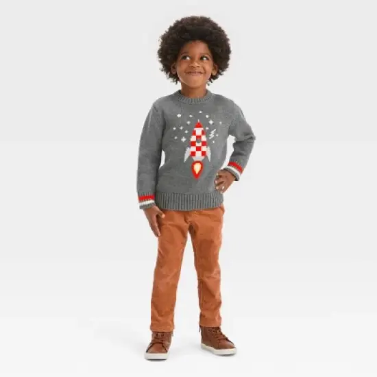 Toddler Boys' Sweater - Cat & Jack&trade; Heather Gray image {2}