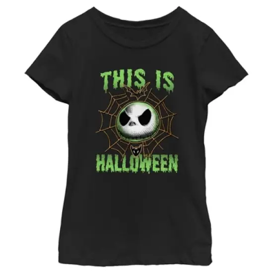 Girl's The Nightmare Before Christmas This Is Halloween Jack Face T-Shirt image {3}