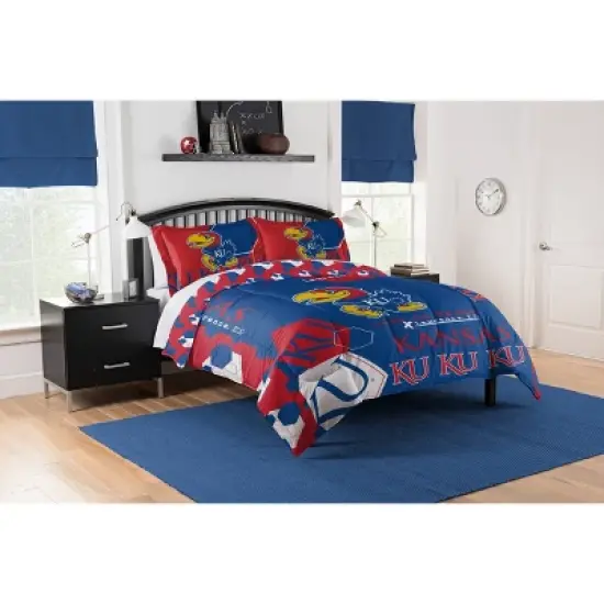 NCAA Kansas Jayhawks Hexagon Comforter Set image {2}