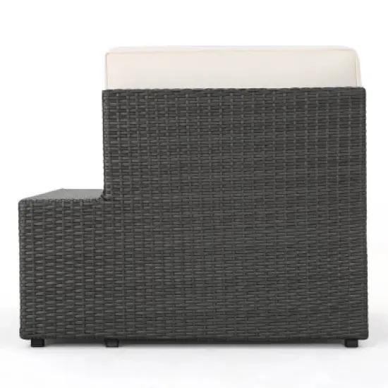Santa Cruz 8pc Wicker Sectional Gray - Christopher Knight Home image {5}