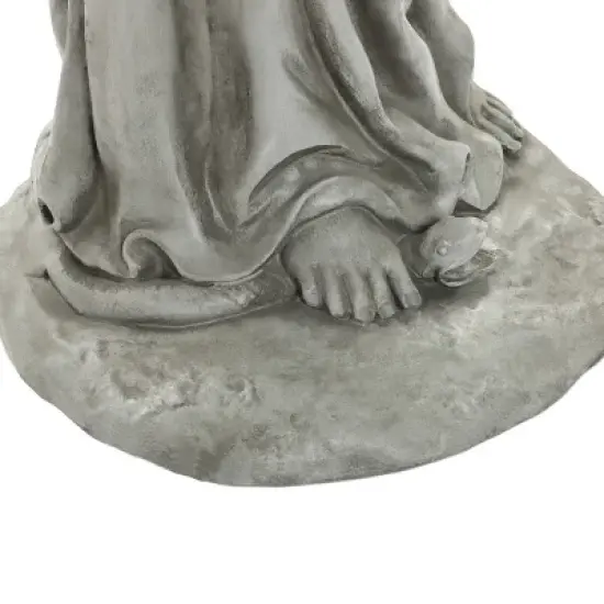 LuxenHome 30.5" H Virgin Mary Indoor Outdoor Statue Garden Statues, Gray or Ivory image {11}