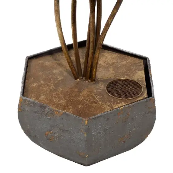 43" Metal Rustic Fountain Gold - Olivia & May image {4}