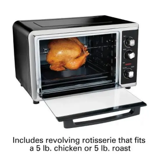 Hamilton Beach Countertop Oven with Convection & Rotisserie 31105D: Toaster Oven, 1500W, Freestanding, Dishwasher-Safe Parts image {3}