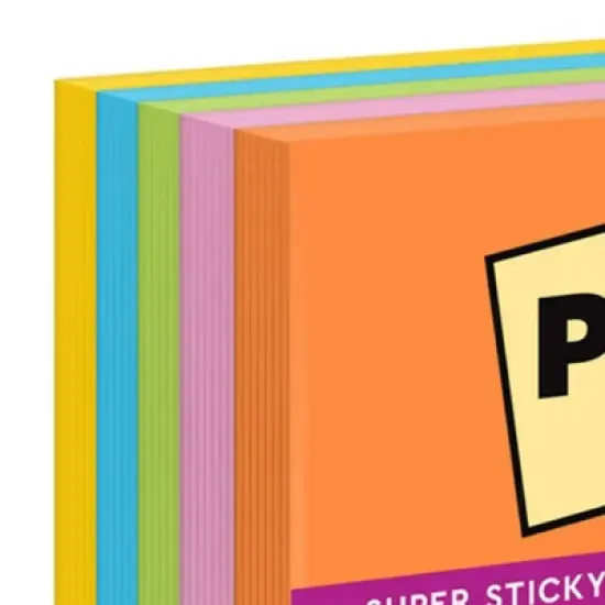 Post-it&reg; Super Sticky Notes, 3 in x 3 in, Energy Boost Collection, 5 Pads/Pack, 2 Packs image {2}