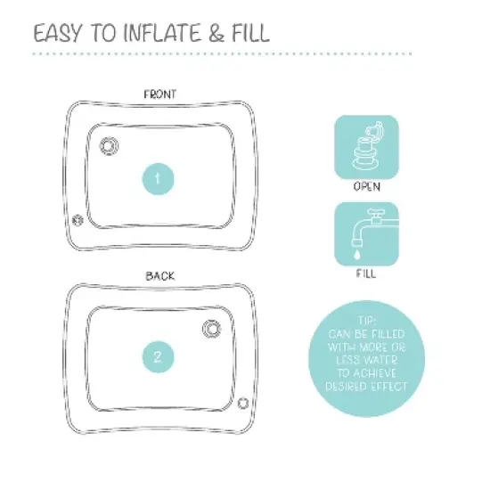 The Peanutshell Sea Life Tummy Time Water Play Mat, Inflatable Sensory Development Toy image {4}