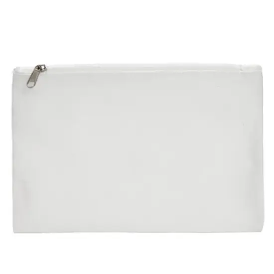 Juvale 12-Pack Bulk Blank Canvas Zipper Pouch Set, 8x6" Pencil Bags with Zipper for Cosmetic & DIY Crafts, Pens, Markers image {7}