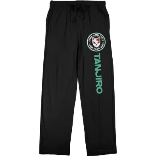 Demon Slayer Corps Tanjiro Quick Turn Men's Black Sleep Pajama Pants image {2}