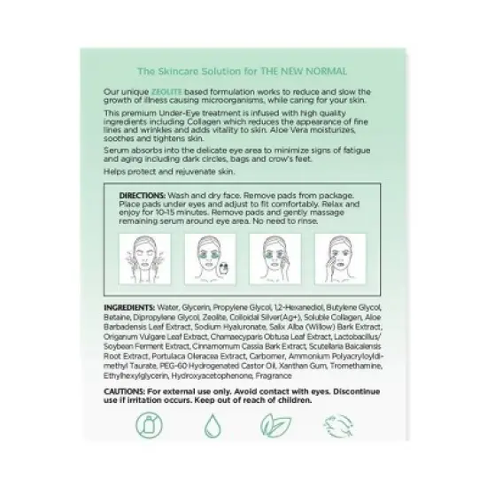 Fortify+ Natural Germ Fighting Skincare Rejuvenating and Firming Under Eye Pads - 5ct/3.7oz image {4}