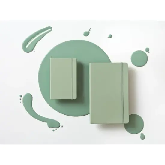 Moleskine 240pg Ruled Notebook Large Hardcover Light Green: 5x8.25", Journal, Acid-Free, Elastic Closure, Pocket image {6}