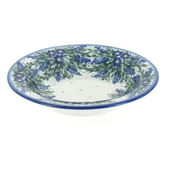 Blue Rose Polish Pottery 5F WR Unikat Soup Plate with Rim image {4}