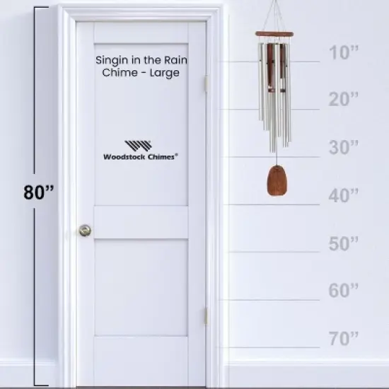 Woodstock Wind Chimes for Outside, Outdoor Decor, Garden and Patio Decor Singing in the Rain Chime, Large (37'') Wind Chime (RAINL) image {3}