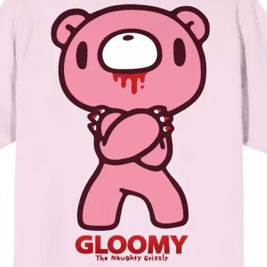 Gloomy Bear Sweets Crew Neck Short Sleeve Cradle Pink Women's T-shirt image {3}