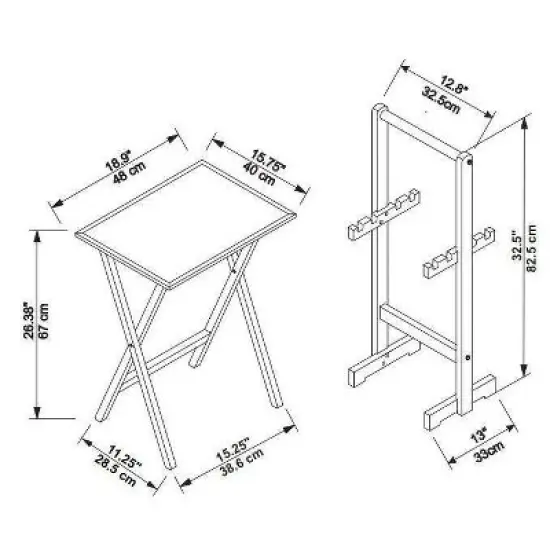 Marlowe Tray Table Set - Linon image {13}