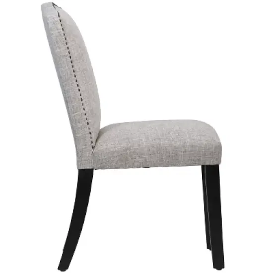Ayala Nail Button Dining Chair in Linen - Skyline Furniture image {2}