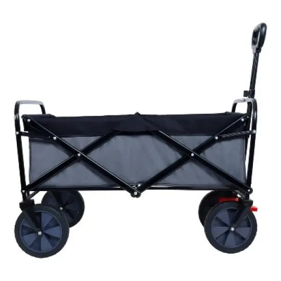 150L Collapsible Wagon Cart Foldable, Utility Garden Wagon with 360lbs Weight Capacity, Heavy Duty Portable Sport Wagon image {3}