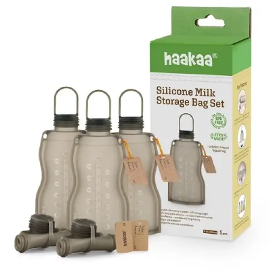 Haakaa Silicone Reusable Milk Storage Bag &ndash; 9 oz/260 ml image {11}