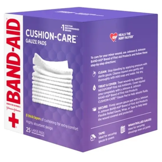 Band-Aid 4x4 Gauze Pads - 25ct image {3}