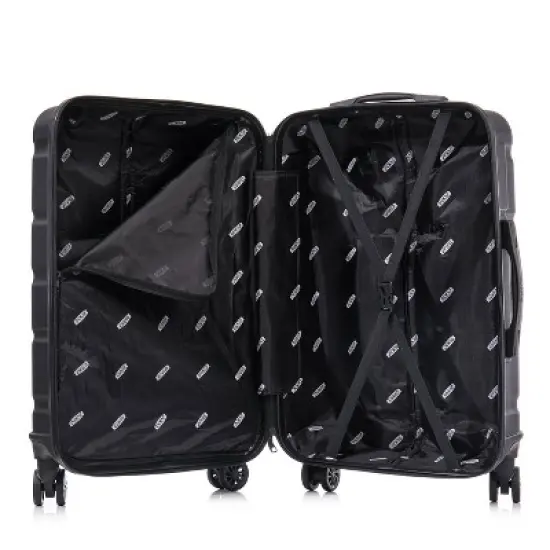 DUKAP Sense Lightweight Hardside Large Checked Spinner Suitcase - Black image {3}