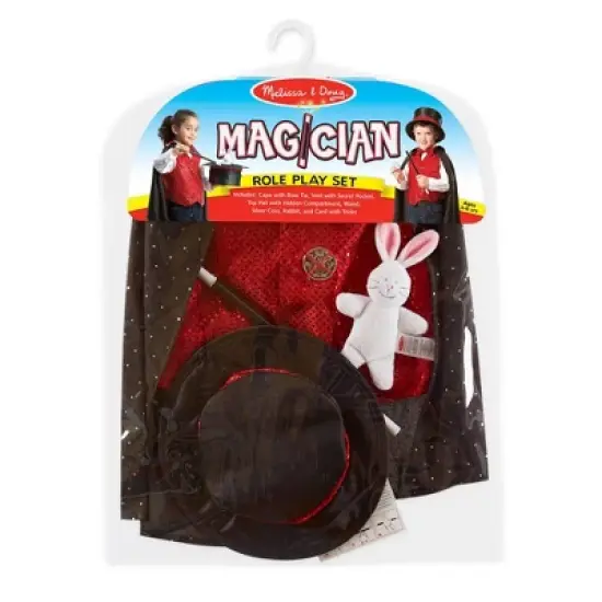 Melissa & Doug Magician Role Play Costume Set - Includes Hat, Cape, Wand, Magic Tricks image {2}