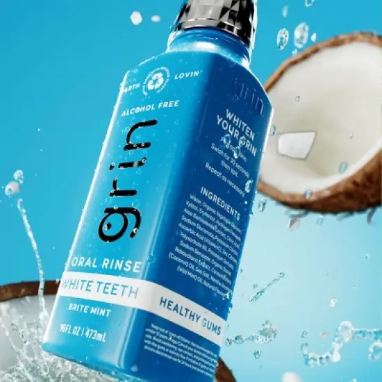 Grin Oral Care White Teeth Mouthwash Mint 16 fl oz image {7}