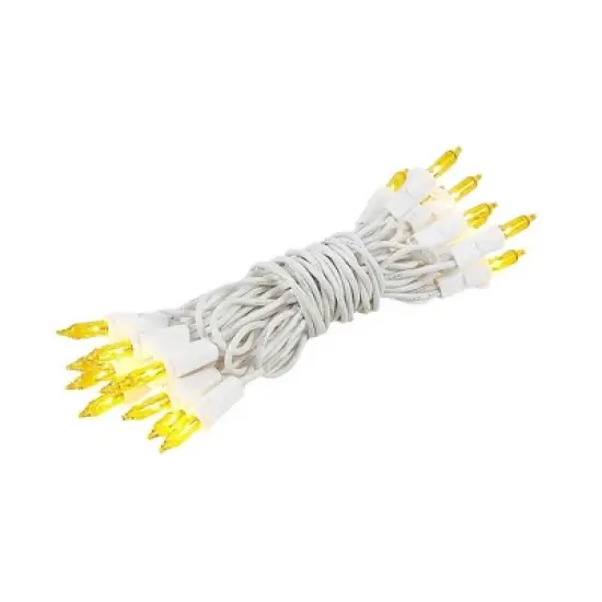 Novelty Lights 20 Light Christmas Craft Mini Light Set, Non-Connectable, White Wire, 8' Long image {13}