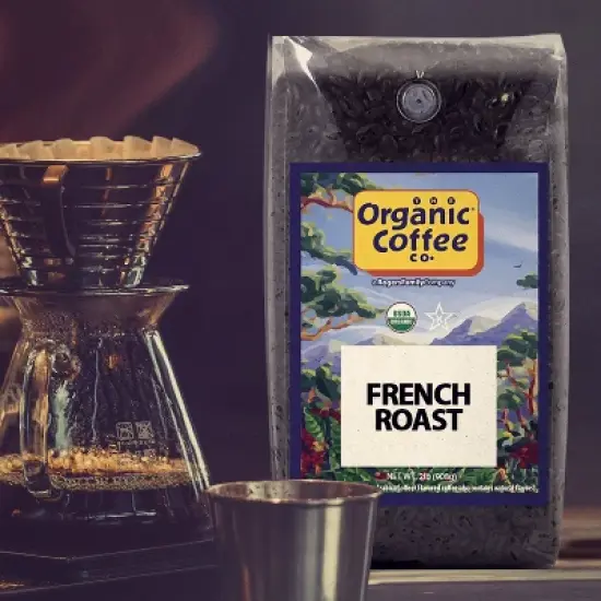 Organic Coffee Co., French Roast, 2lb (32oz) Whole Bean Coffee image {4}