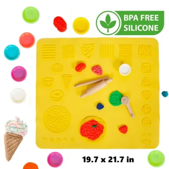 Play-Doh Creative Seating Set: Table, Chair, 6 Colors, 3D Mat, Tools, Kids 3+ image {3}