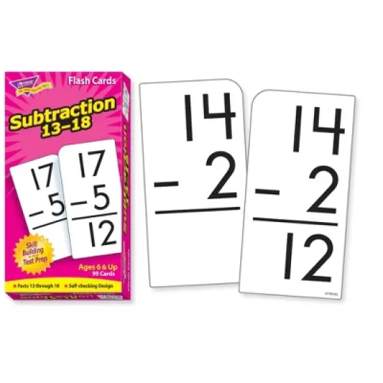 TREND Subtraction 13-18 Skill Drill Flash Cards image {1}