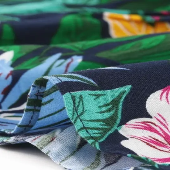 Allegra K Women's 2 Piece Outfits Floral Halter Neck Sleeveless Crop Top with Short Skirt Set image {4}