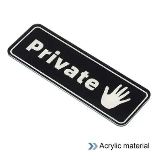 Unique Bargains Acrylic Self-Adhesive Office Business Private Door Sign image {2}