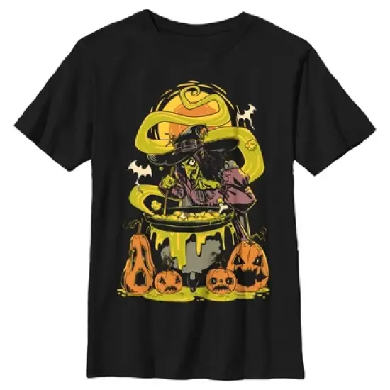 Boy's Lost Gods Halloween Witches' Brew Scene T-Shirt image {4}