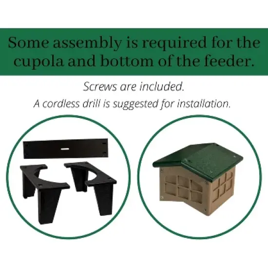 JCS Wildlife Double Colossal Ground Fly Thru Bird Feeder - Our Largest Bird Feeder Yet! image {2}