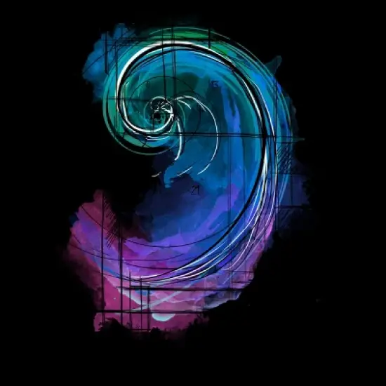 Junior's Design By Humans Fibonacci By timea T-Shirt image {1}