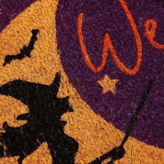 Juvale Halloween Welcome Witches Coir Door Mat Welcome Doormat Indoor Outdoor Nonslip Front Rugs 30 x 17 image {4}