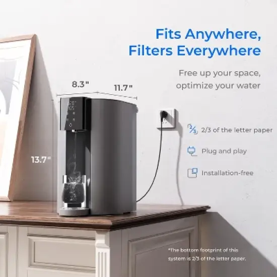 Waterdrop CoreRO Countertop Reverse Osmosis Water Filter Instant Hot Water Dispenser with Extra 1 C1RF Filter image {4}