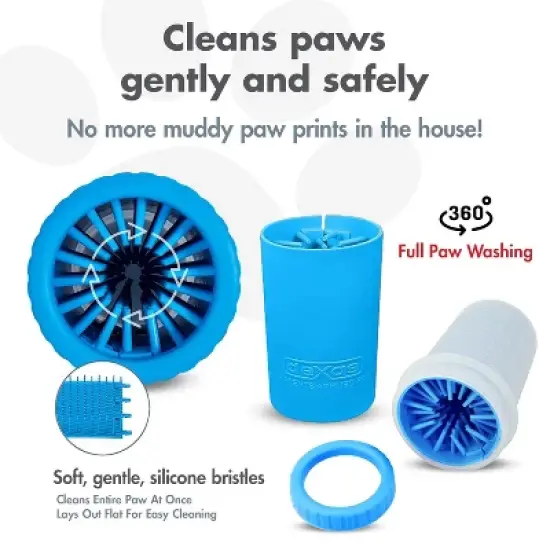 Dexas MudBuster Portable Pro Blue Dog Paw Cleaner for Dogs - Medium image {2}