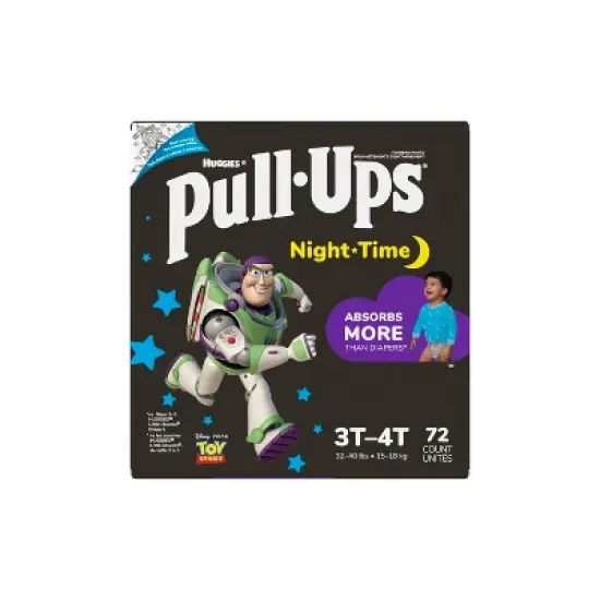 Pull-Ups Boys' Nighttime Disposable Training Pants - 3T-4T - 72ct image {8}