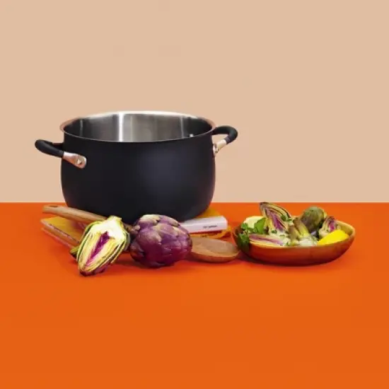 Meyer Accent Series 8qt Stainless Steel Induction Stockpot Matte Black image {4}