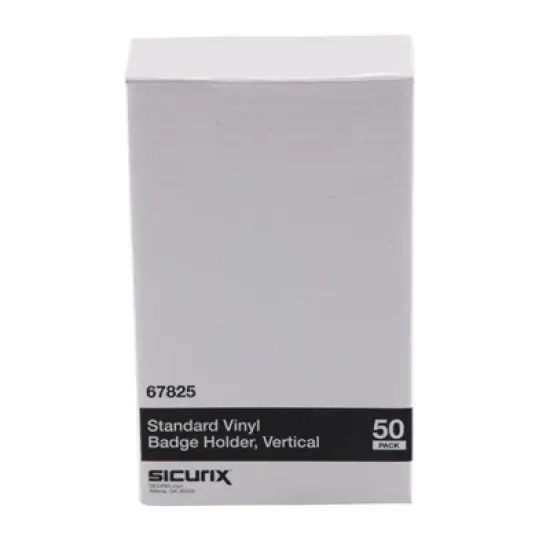 SICURIX Standard Vinyl Badge Holder, Vertical, Pack of 50 image {4}