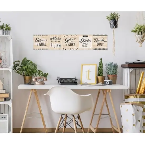 Creative Teaching Press&reg; Black, White, and Wood Welcome Banner, 8" x 39", Pack of 3 image {5}