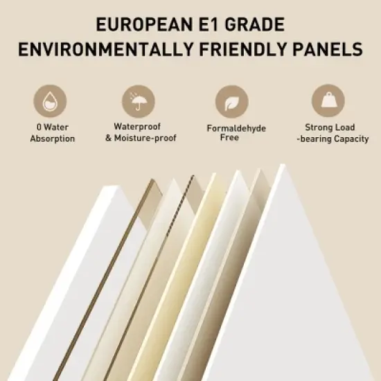 Christopher Knight Home Marshall Wall-Mounted White Bathroom Vanity with Stone Resin Sink and Two Drawers image {5}