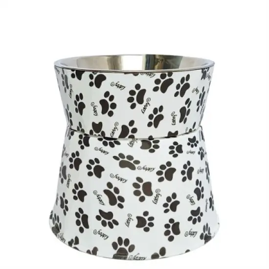 6" Anti-Vomiting Stainless Steel Pet Bowl for Small and Medium Dogs and Cats - Non-slip, Modern Design with Spine Protection image {2}