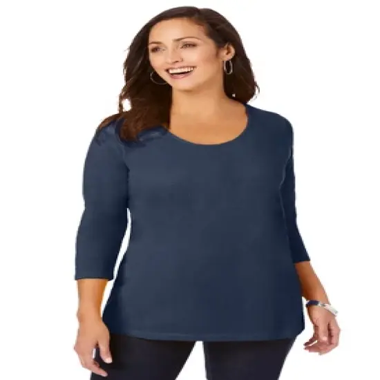 Jessica London Women&rsquo;s Plus Size Scoop-Neck Tee image {16}