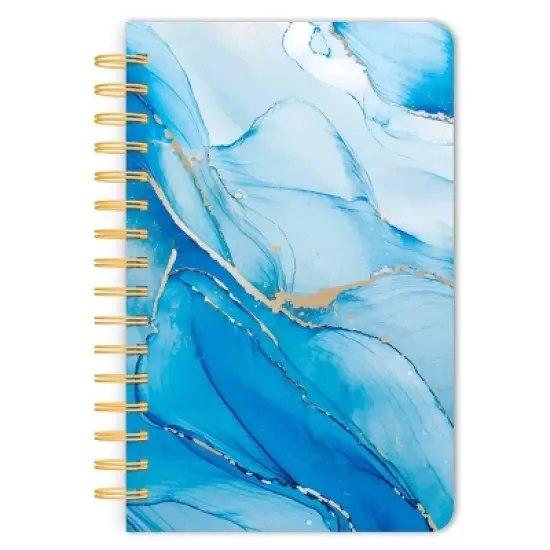 BrownTrout Crackled Blush Compact Wire Journal with Foil Stamped Cover image {3}