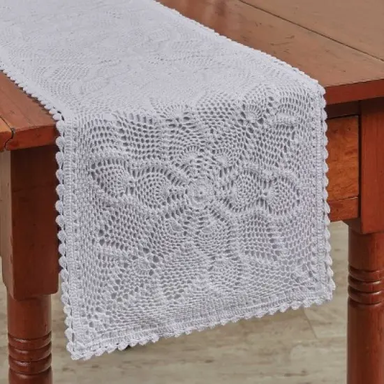Park Designs Kadia Crochet Lace Table Runner 13" X 36" image {3}