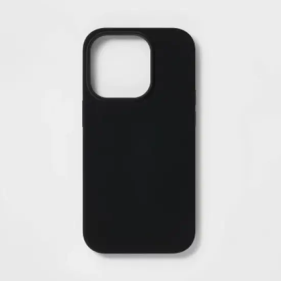 Apple iPhone 14 Pro Magnetic Case - heyday&trade; Black Silicone: Wireless Charging Compatible image {3}